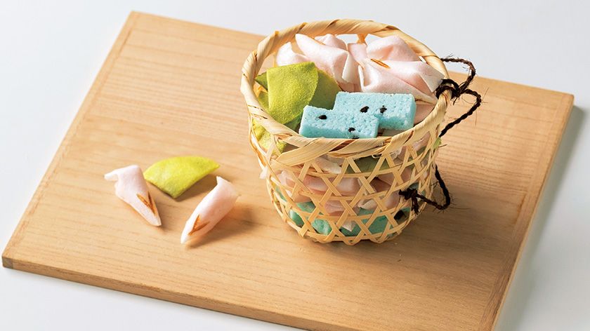 【京の菓子】その愛らしい姿をひと籠に盛り込んで 〜亀屋良永「朝露」