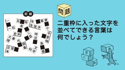 ひらめきパズル第5回（2）楽しく頭を鍛えよう！脳の健康と記憶力の改善を目指して、「漢字ジグソークロス」にいざ挑戦！