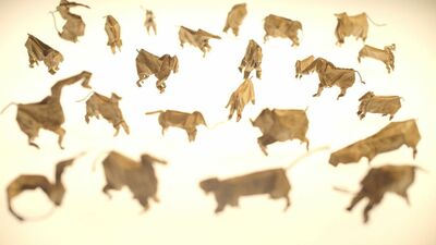 【art】枯れ葉を折った動物やとげだらけのオブジェに驚嘆