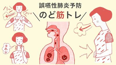 日本人の代表的な死因の一つ「誤嚥性肺炎」。1日5分「のど筋トレ」で予防しよう!