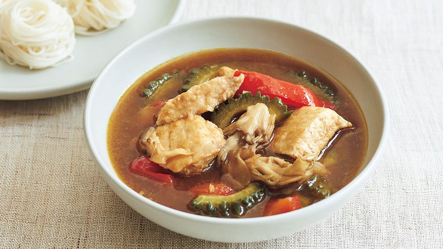 【レシピ】<免疫力を高める>ビタミンD豊富な「かじきとゴーヤーの和風スープカレー」の作り方