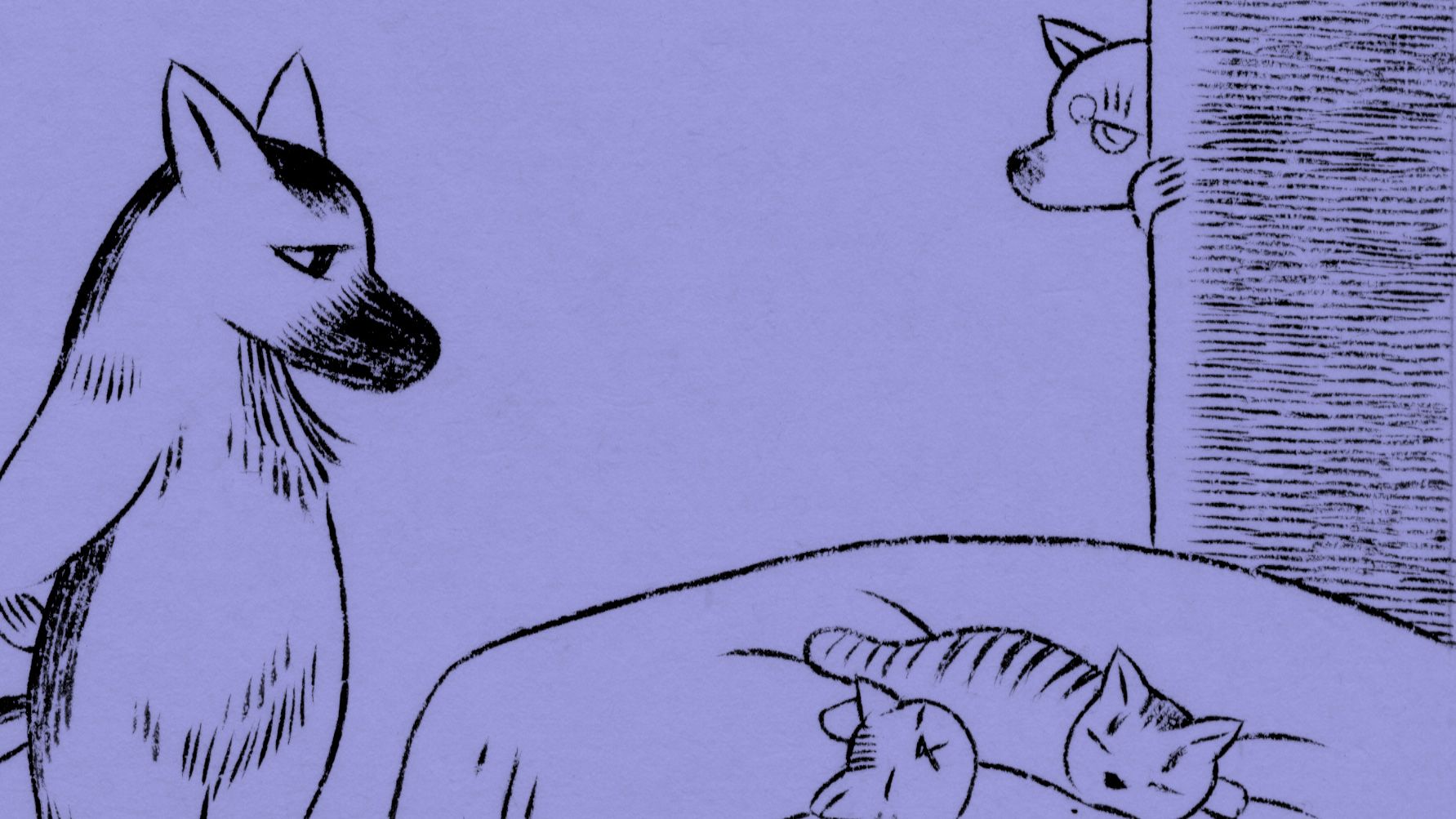 おずおずと犬猫親し秋深し。【ショローの女】