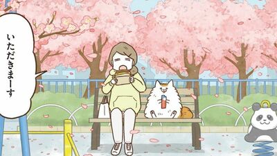【漫画・モフモフ猫と作るベーコンエッグサンドイッチ】ベーコンの塩気・脂とトマトの酸味を、卵とマヨネーズで包み込む