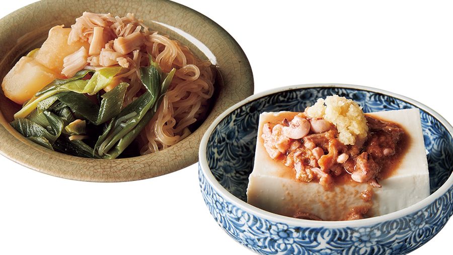 【レシピ】<チャチャッと作る、小皿つまみ>「塩辛奴」と「じゃがいもと帆立の煮もの」