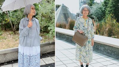86歳のアパレル店員・小畑さん「ミナ ペルホネン」のワンピースで＜柄もの＞への苦手意識が解消！服は実際に着ないと似合うかどうかわからない
