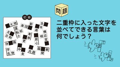 ひらめきパズル第12回（3）楽しく頭を鍛えよう！認知症予防や脳の若返りを目指し、漢字ジグソークロスにいざ挑戦